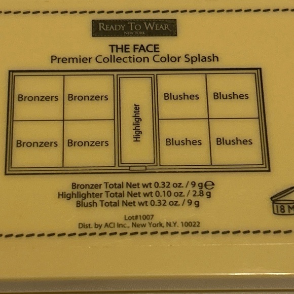 Ready To Wear New York The Face Premier Collection Color Splash palette new - Picture 11 of 11